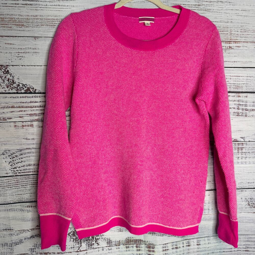 J. Crew Limited Edition 100% Pink Birds Eye Stitch Cashmere Sweater